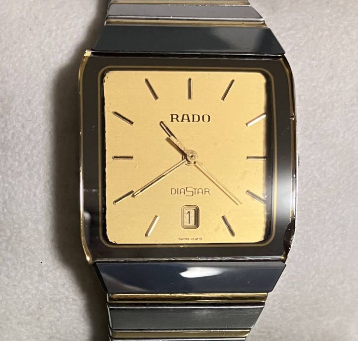 RADO ラドー☆ダイアスター☆ゴールド文字盤☆デイト☆メンズ腕時計