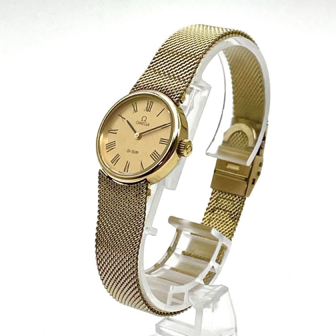 A032 アンティーク OMEGA DE VILLE オメガ デビル ゴールド ラウンドケース メッシュベルト 手巻き機械式 レディースウォッチ