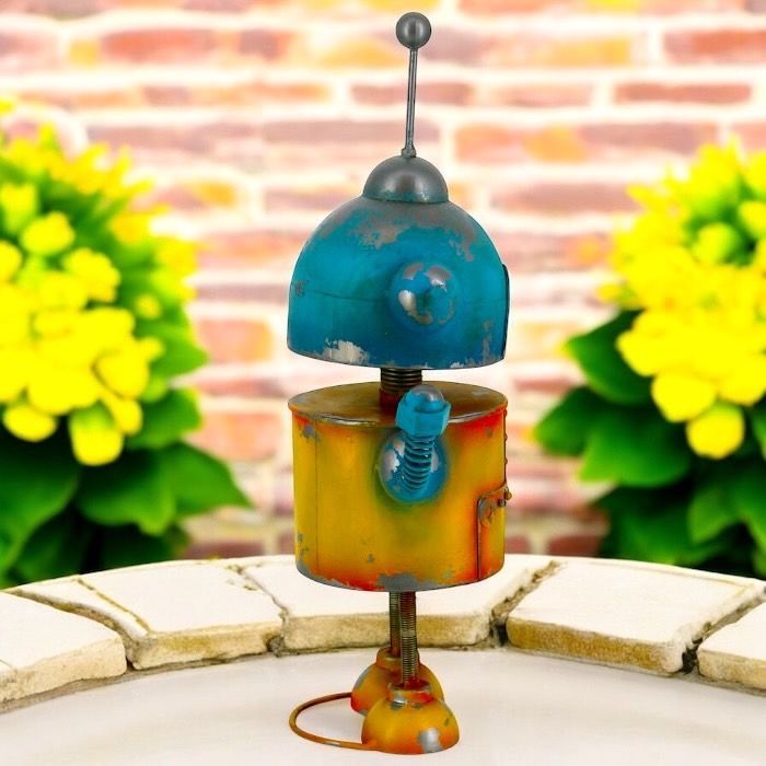 大きなロボット ブリキ製 ガーデニング レトロ お庭づくり 園芸