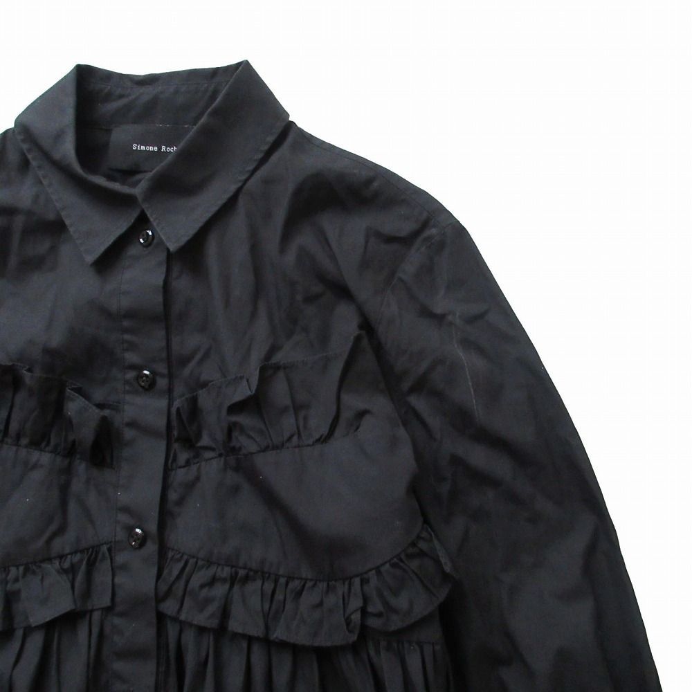シモーネ ロシャ SIMONE ROCHA レースギャザー シャツ ドレス