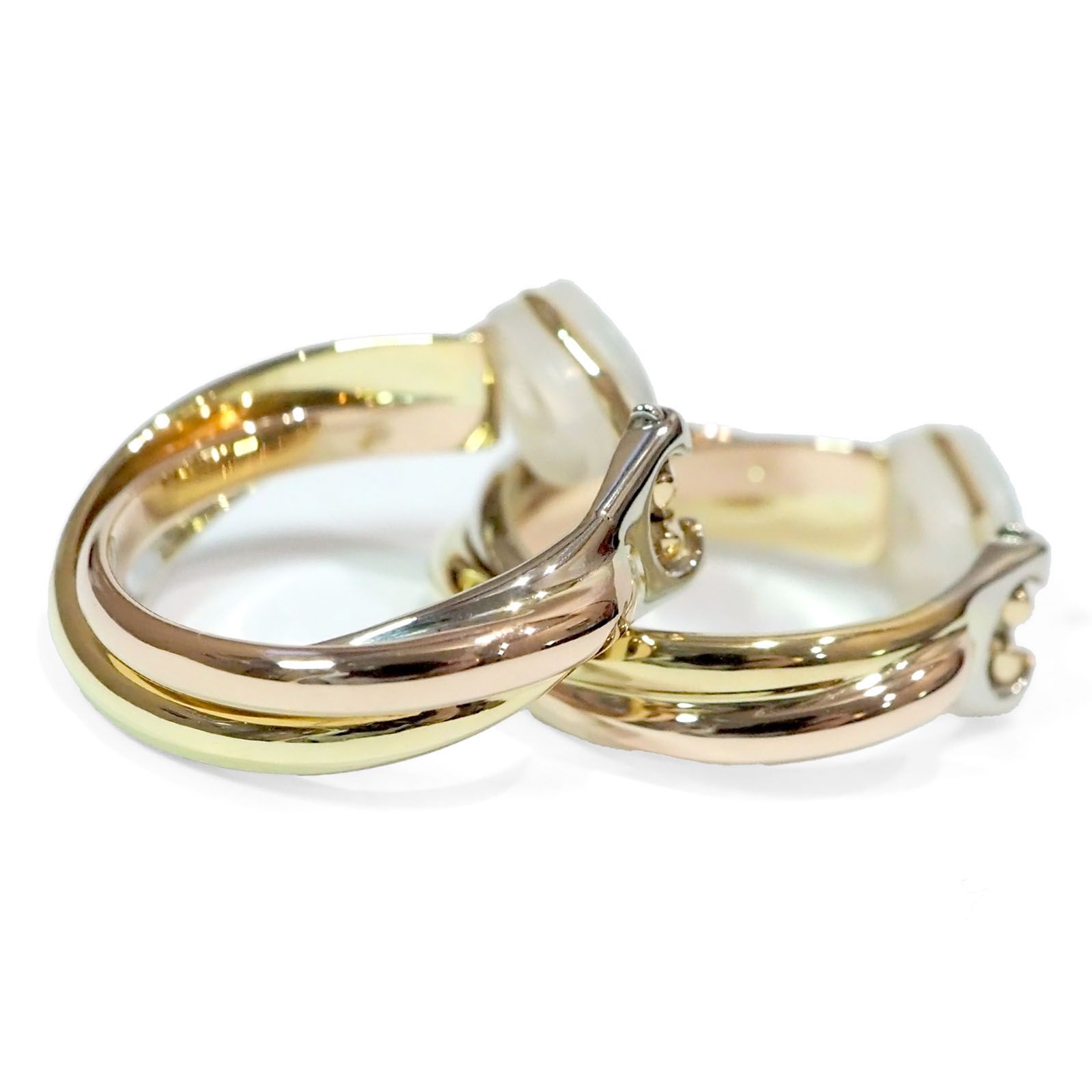 カルティエ イヤリング K18YG K18WG K18PG sss カルティエ Cartier トリニティイヤリング K18YG⁄K18PG⁄K18WG