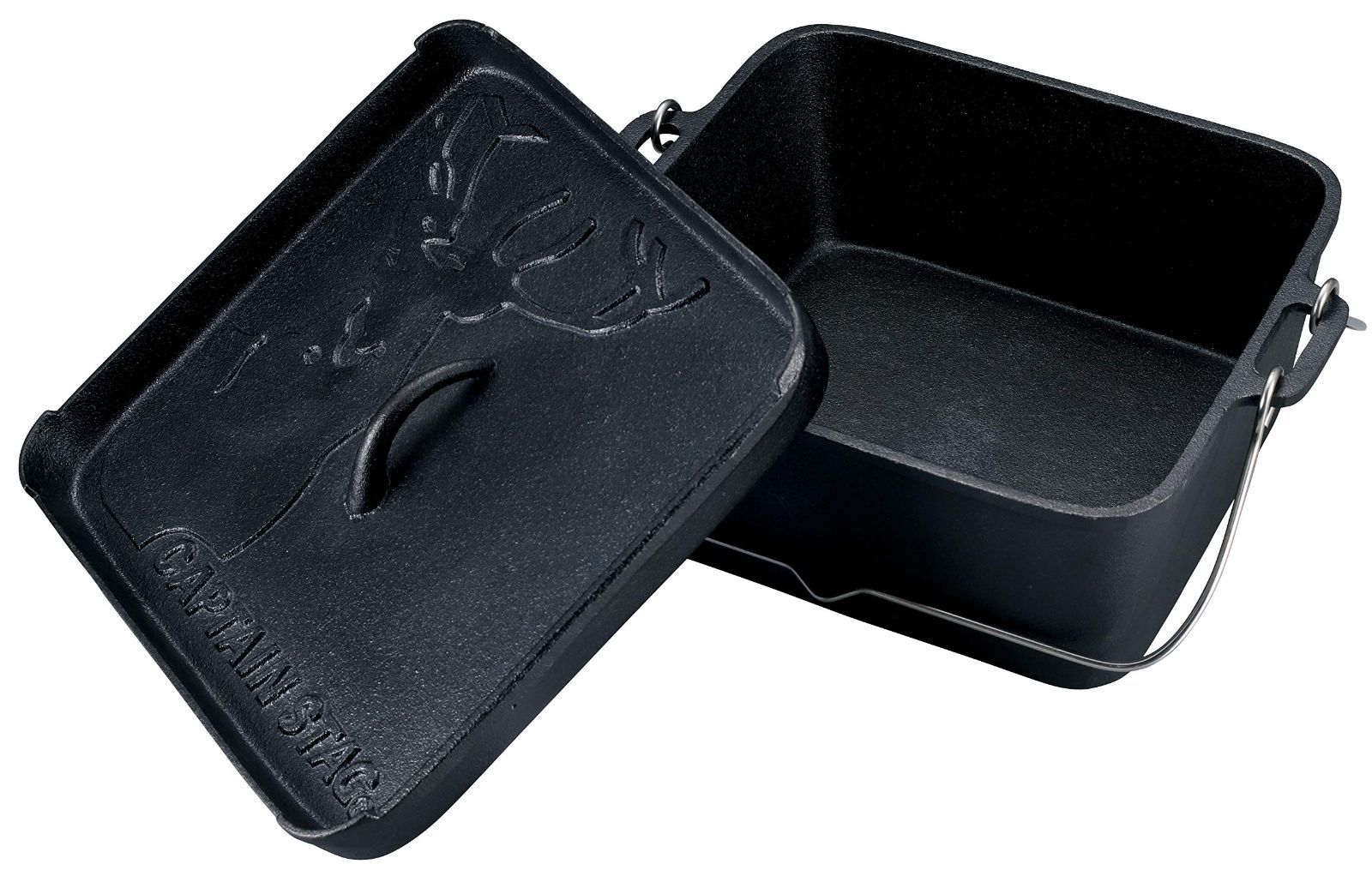 鉄鋳物 角型 ダッチオーブン ダッチオーブン STAG シーズニング不要 キャプテンスタッグ CAPTAIN UG-3071|UG-3072