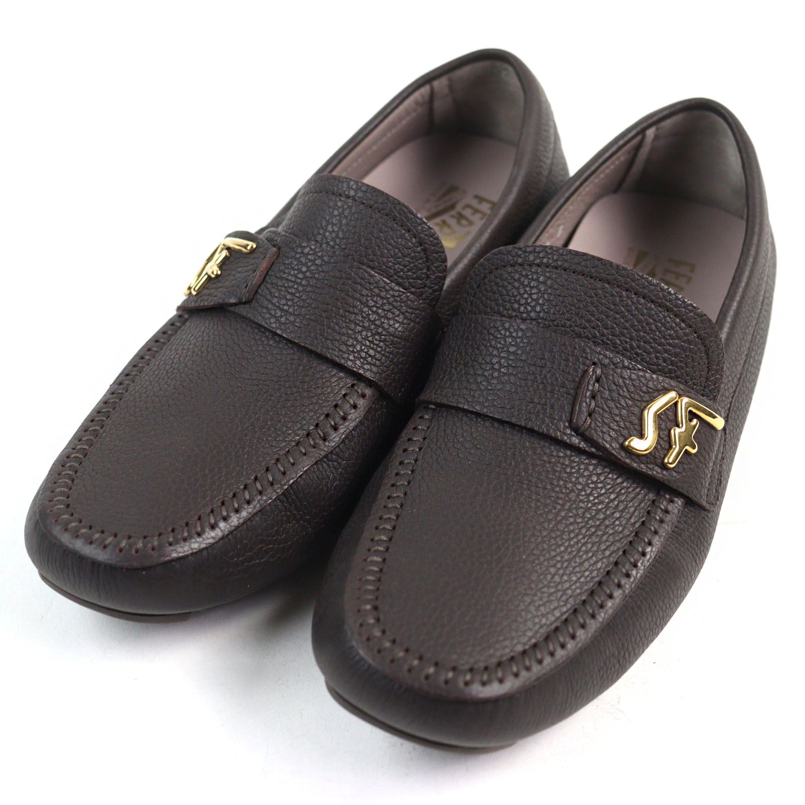 Salvatore Ferragamo ブラウンレザー サイズ5.5EEE ☆Salvatore Ferragamo サルヴァトーレフェラガモ リアルレザー