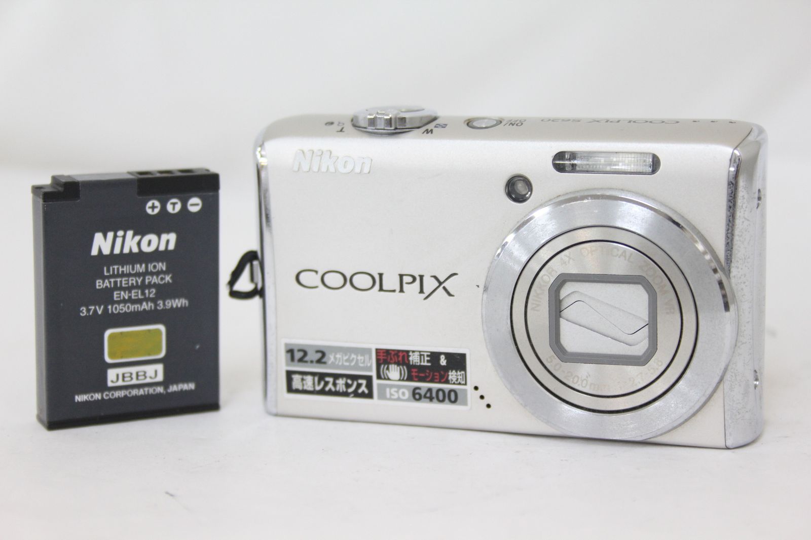 返品保証】 ニコン Nikon Coolpix S620 4x バッテリー付き コンパクト