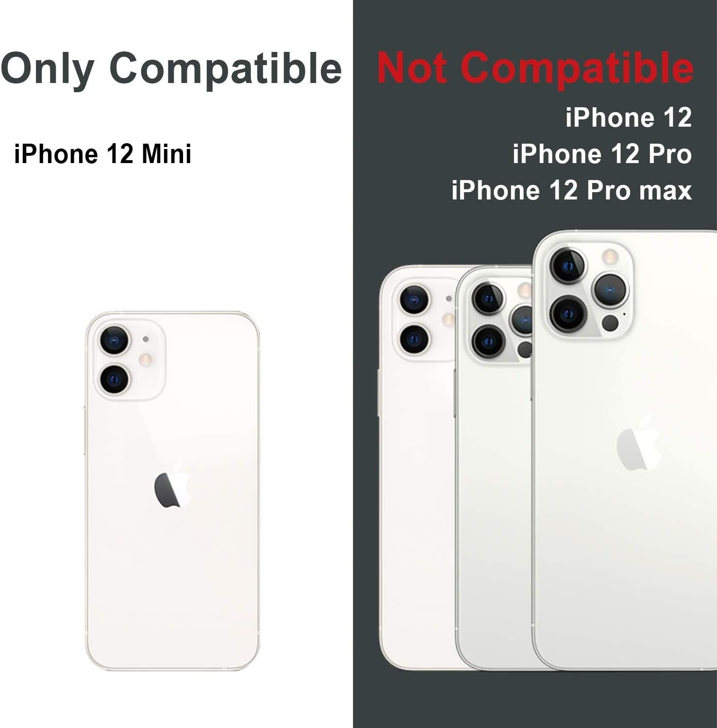 TORU CX PRO iPhone 12 Mini ケース カード 収納背面 3枚 カード入れ カバ― (ストラップ, ミラー 含ま) アイフォン12  Mini 用 赤 メルカリShops