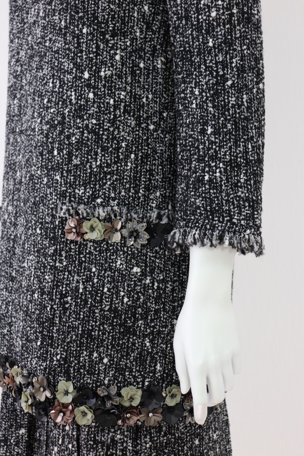 Rene☆ルネ 長袖ミックスツイードワンピース 6246130 黒白 - メルカリ 