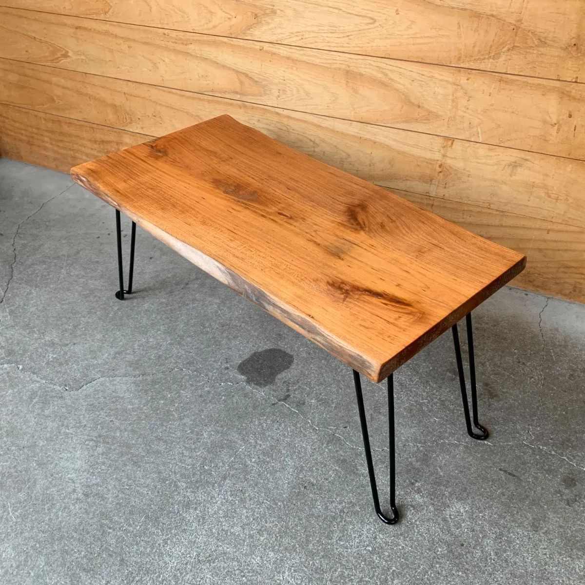 桜 サクラ 一枚板折り畳みテーブル 木製 ローテーブル ちゃぶ台