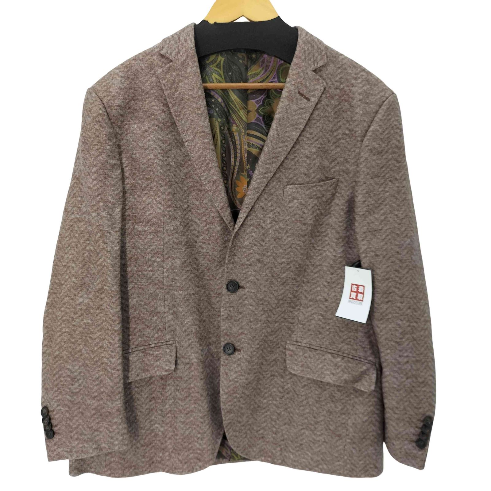 エトロ ETRO イタリア製 表地シルク100 裏地シルクペイズリー柄 2B