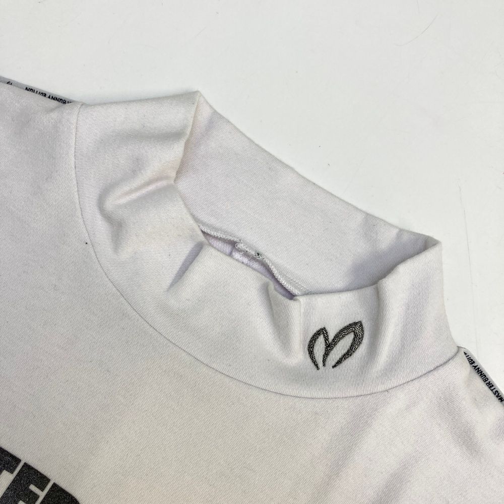 サイズ：0 MASTER BUNNY EDITION マスターバニーエディション  長袖ハイネックTシャツ 千鳥 ホワイト系 [240101431408] ゴルフウェア レディース ストスト サイズ：0 MASTER BUNNY EDITION マスターバニーエディション