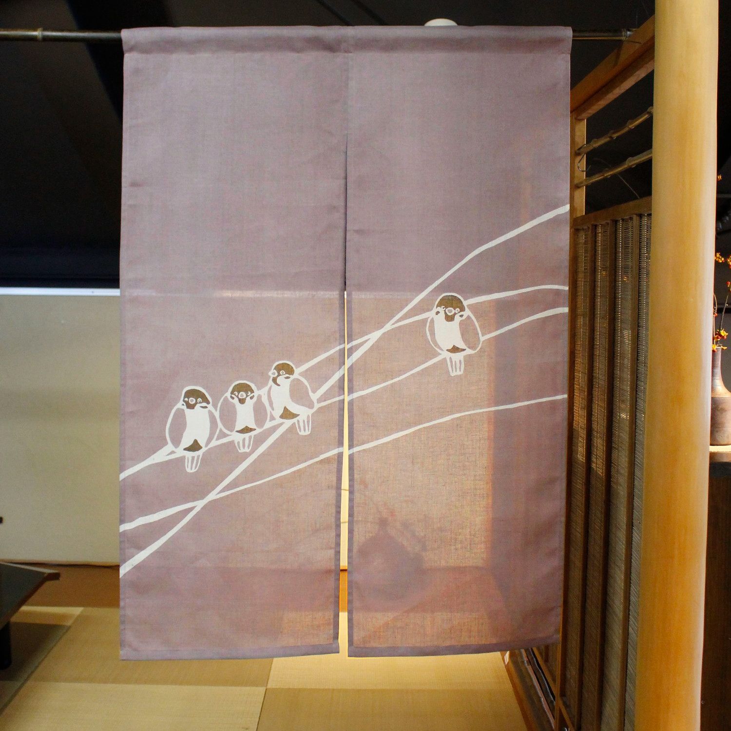 のれん 特大サイズ 伊藤純夫 古代布 型染め 瓢箪 暖簾