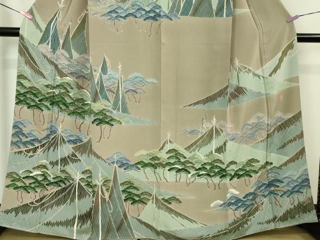 平和屋本店□極上 十日町 加賀草木友禅の第一人者 田村哲彦 訪問着