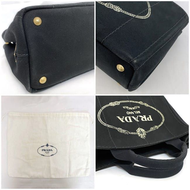 プラダ トートバッグ f-21154 ブラック カナパ 1BG439 美品 - メルカリ