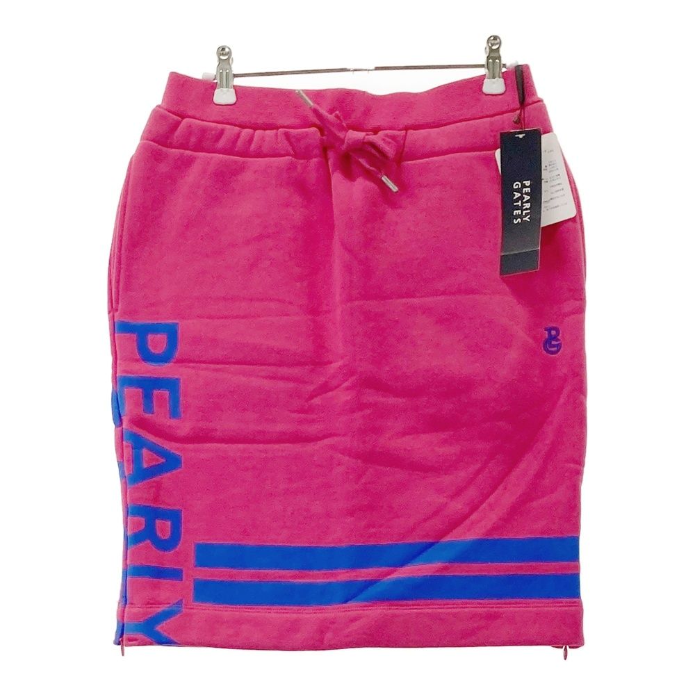 サイズ 1 PEARLY GATES パーリーゲイツ 055-0134022 裏起毛 スウェットスカート ピンク系 240101532649 ゴルフウェア レディース ストスト