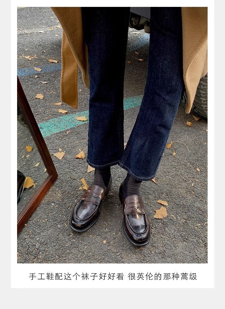 g.h.bass ブラック ローファー ローファー レディース 学生 本革 学生靴 ヒールアップ 歩き