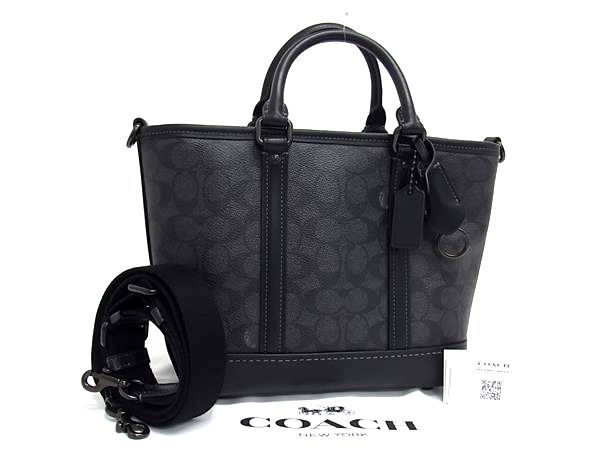 COACH コーチ CBF26 メトロポリタン キャリーオール バッグ 22 シグネチャー PVC 2WAY クロスボディトート FR4953