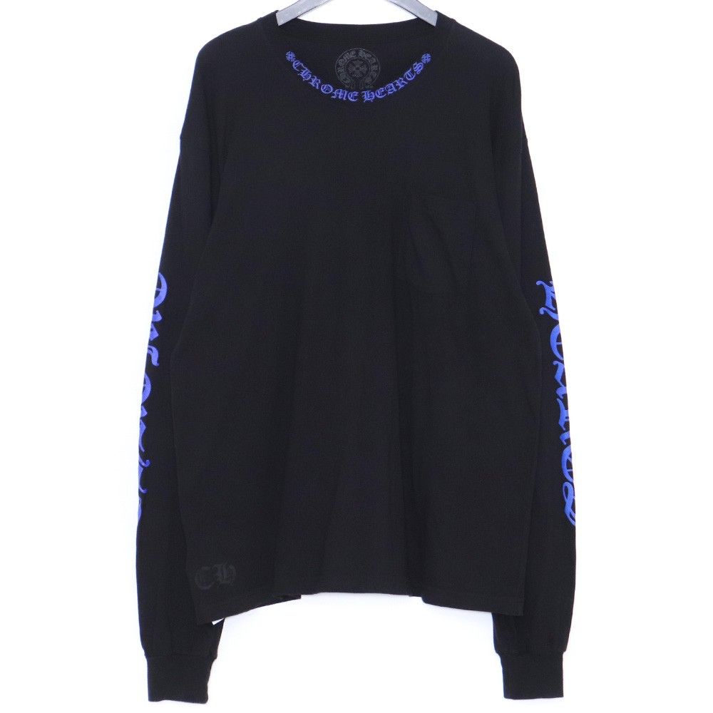 CHROME HEARTS 1988 ネックロゴ ロングスリーブTシャツ XLサイズ ブラック