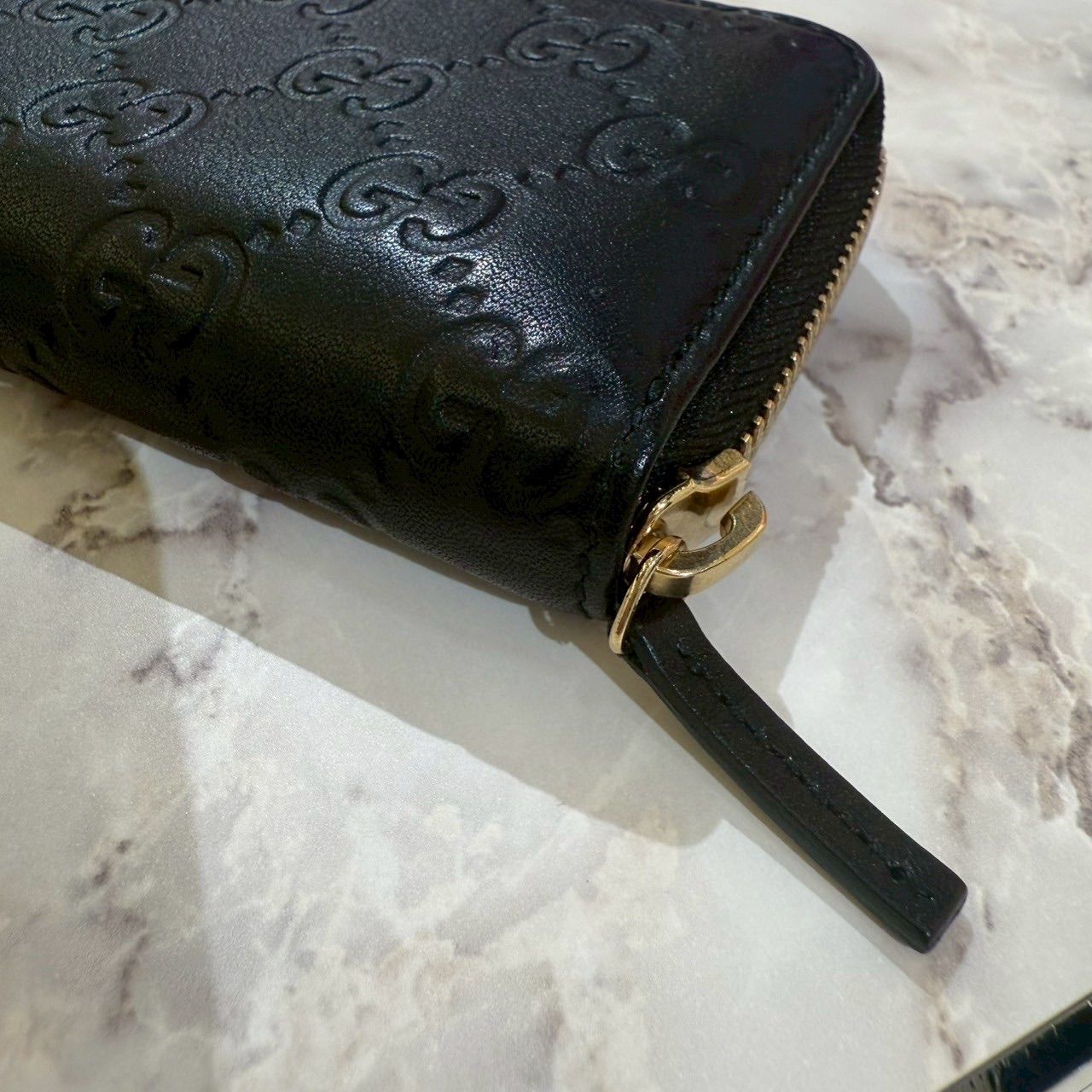 GUCCI グッチ シマ レザー コインケース ブラック - メルカリ