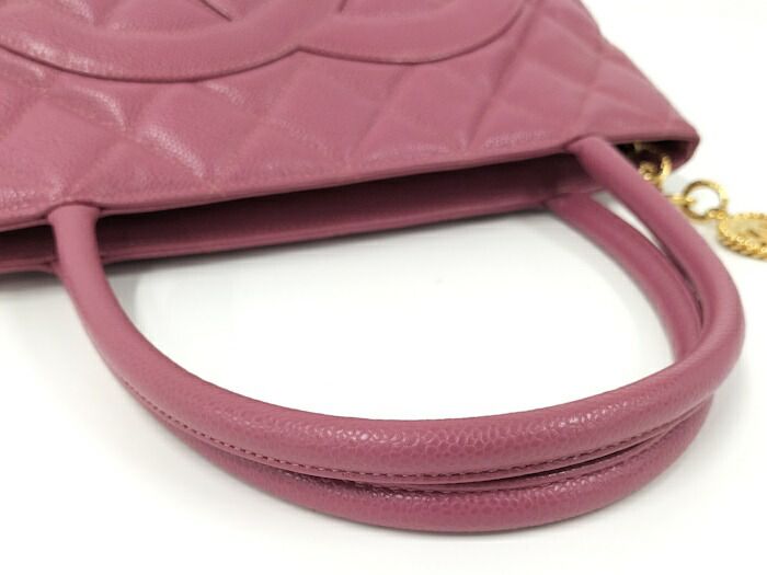 CHANEL トートバッグ 復刻トート ピンク キャビアスキン A01804 CHANEL トートバッグ 復刻トート ピンク キャビアスキン A01804