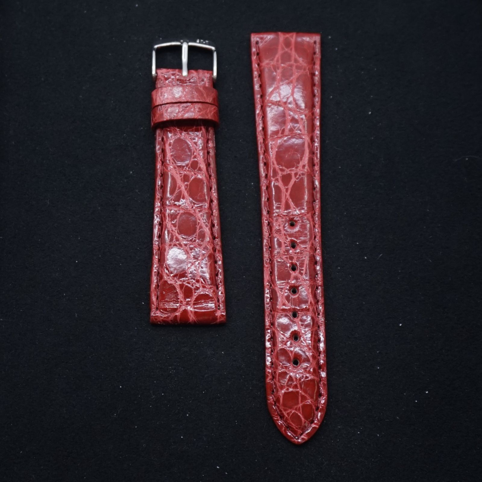 MORELLATOモレラート 牛革 クロコダイル型押し時計バンド BOLLE ボーレ 21mm ホワイト 交換用工具付き ［正規輸入品］ X