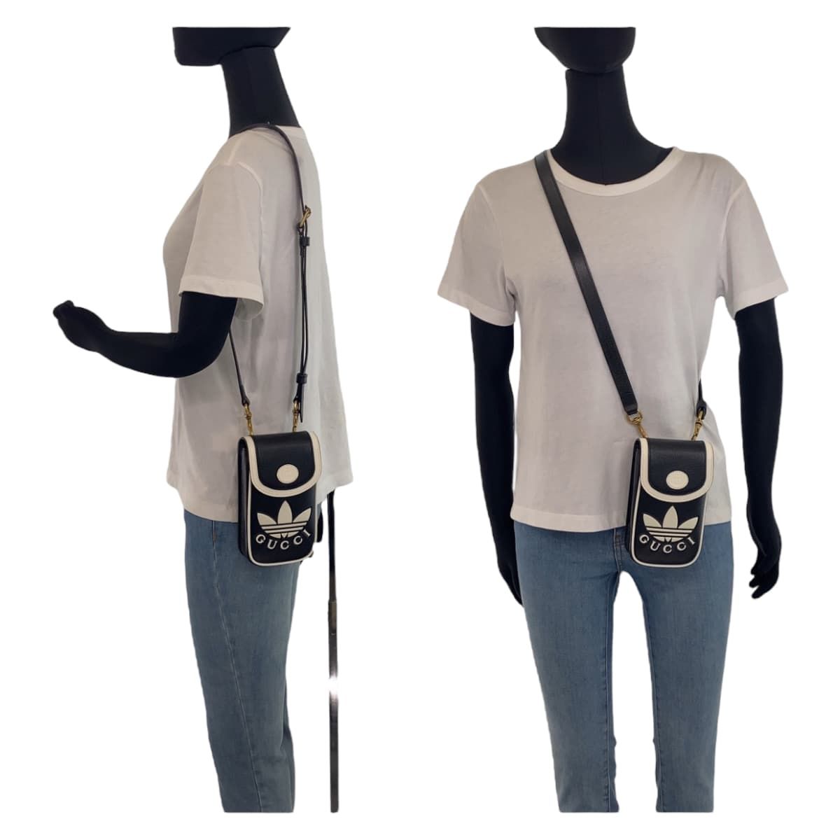 新品未使用 GUCCI グッチ アディダスコラボ 男女兼用 ブラック 黒 