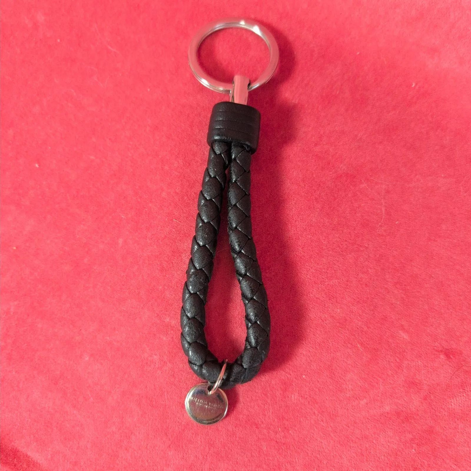 BOTTEGA VENETA ボッテガヴェネタ レザー イントレチャート キーリング キーホルダー キーストラップ チャーム