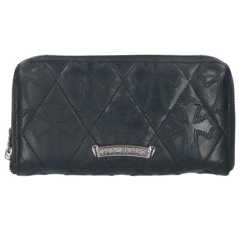  クロムハーツ REC F ZIP QUILTED セメタリークロスキルティングレザー財布 メンズ その他 小物