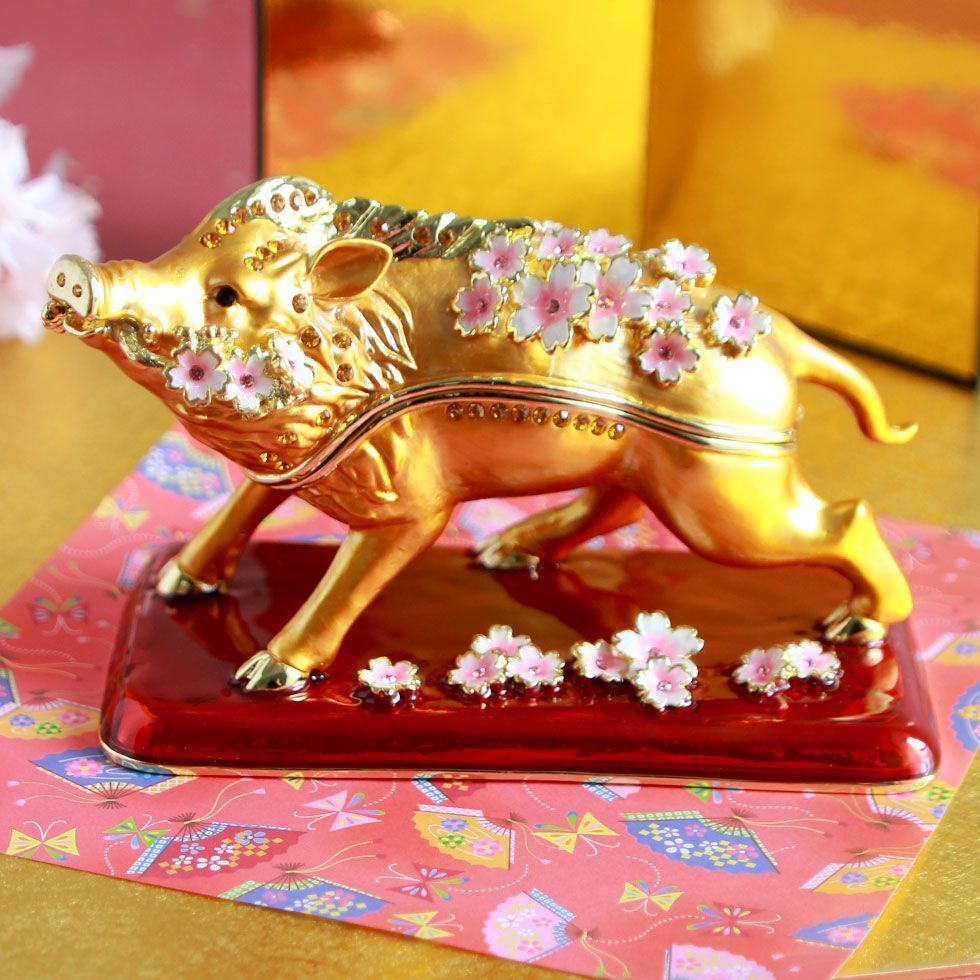 開運干支置物金耀招福 亥 大イノシシ（いのしし）年置物