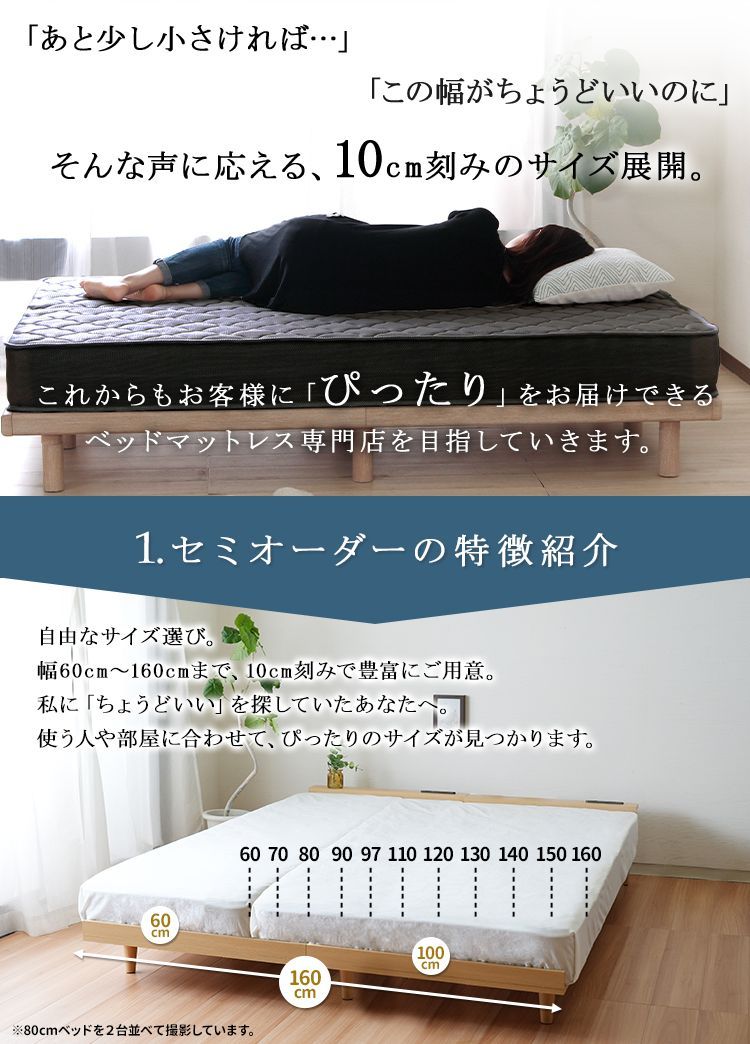 ポケットコイルマットレス ブラック