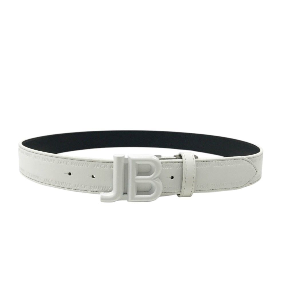 JACK BUNNY ジャックバニー モデル ロゴバックルベルト ロゴ柄 ホワイト系 FR 240101496308 ゴルフウェア ストスト