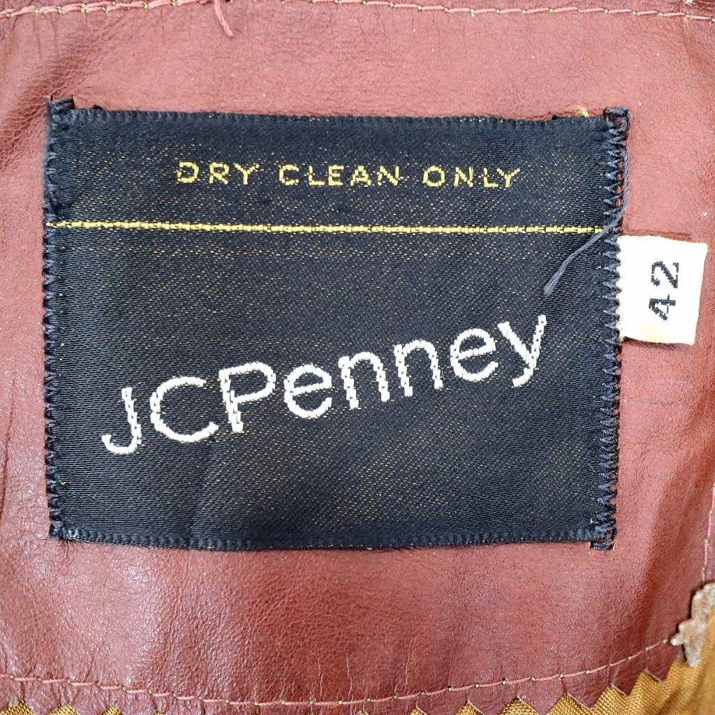 SALE/ 70年代 JC Penny ジェイシーペニー レザージャケット 裏地サテン