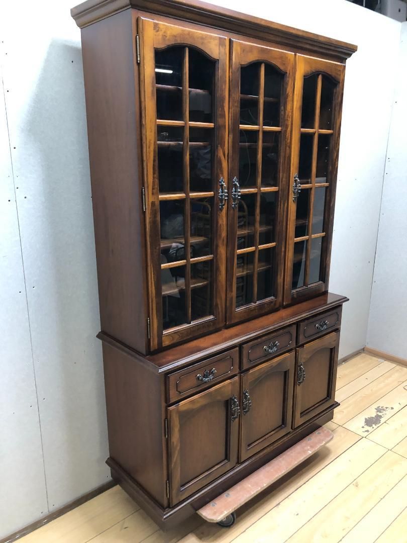 古家具】カリモク家具 コロニアル ヴィンテージ 食器棚 キッチン