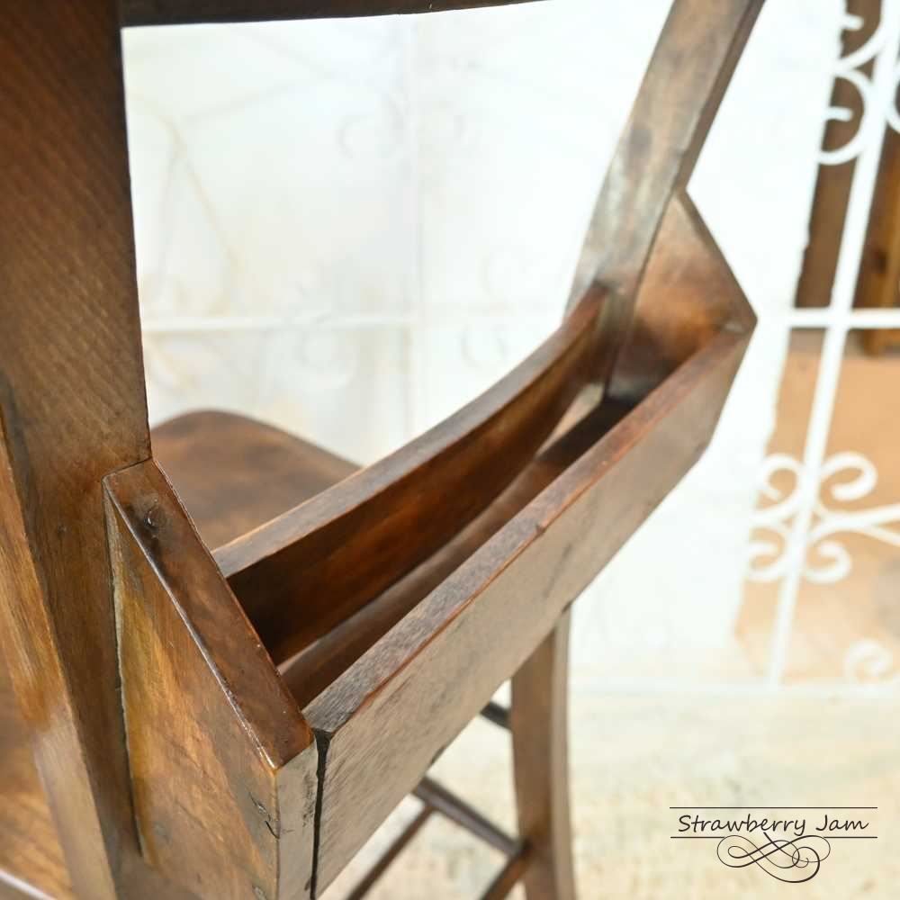 L3705-17-7 英国アンティーク チャーチチェア ダイニングチェア 教会