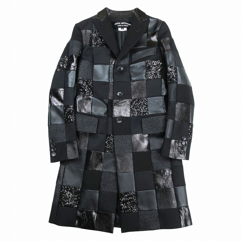 2015秋冬JUNYA WATANABE パッチワークコート JUNYA WATANABE COMMEdesGARCONS ジュンヤワタナベ コムデギャルソン