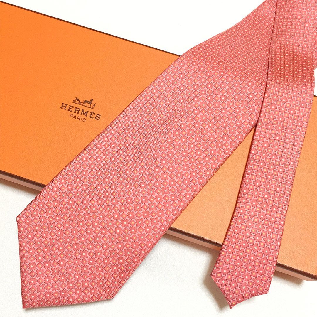 エルメス　ネクタイ　H柄　シルク 楽天市場】【新品】 エルメス HERMES ネクタイ シルクツイルタイ 8CM