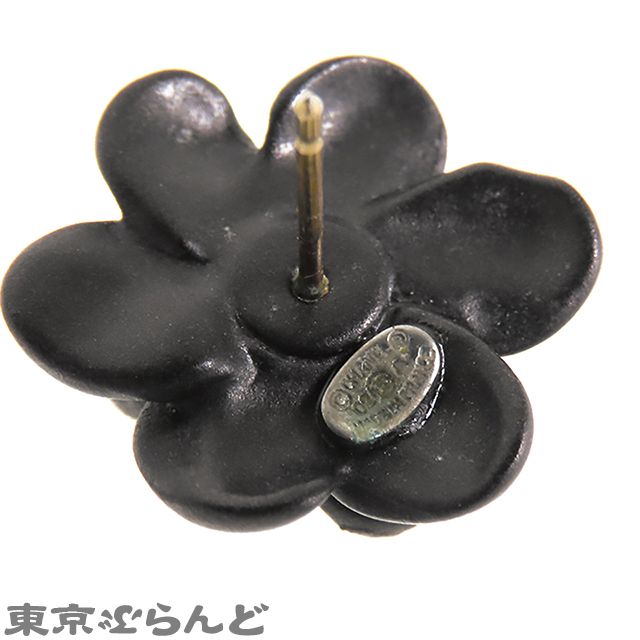 シャネル CHANEL ココマーク フラワー ピアス 02A ブラック 黒
