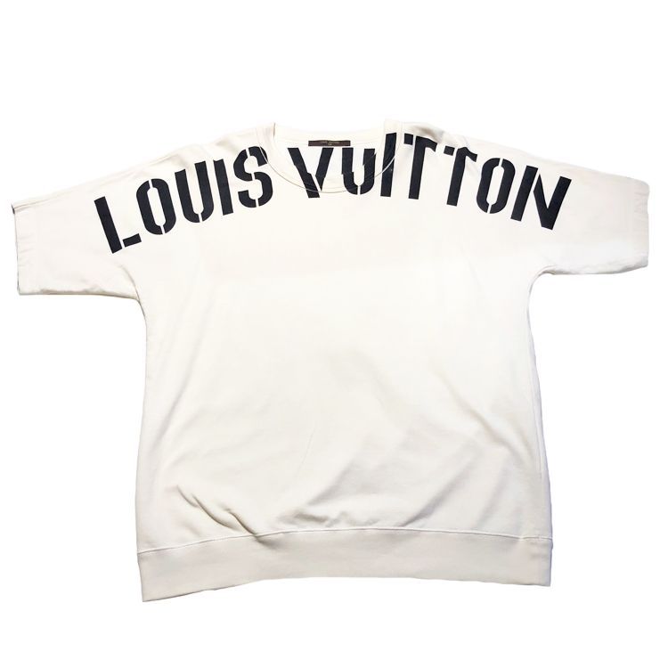 LOUIS VUITTON × Fagment design ルイヴィトン × フラグメントデザイン 17AW ロゴスウェット Tシャツ  size=XXL コットン レーヨン ホワイト ブラック メンズ 【HDY32WJIU】 - メルカリ