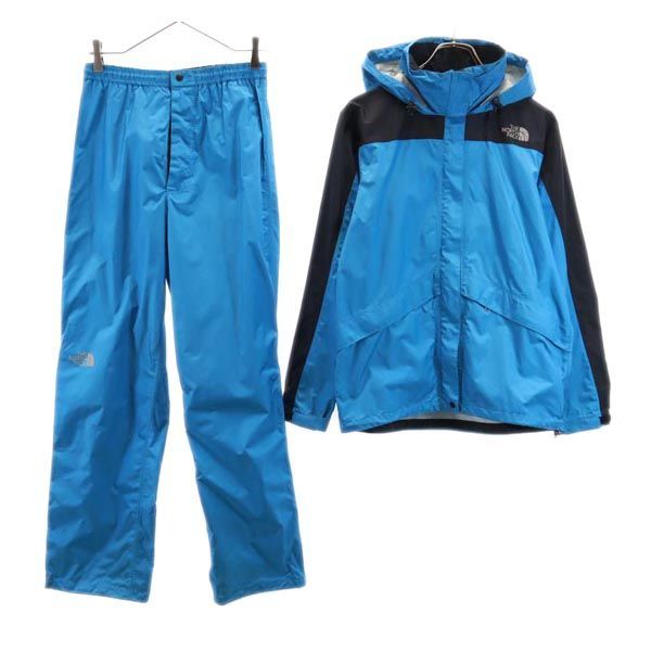 ノースフェイス NPW10032 レインウェア セットアップ L ブルー THE NORTH FACE アウトドア 雨具 ナイロンジャケット レディース 【中古】  【231013】