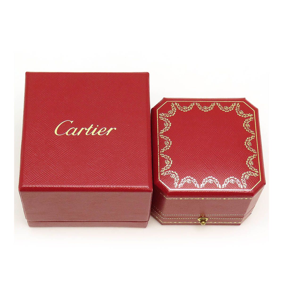 【極美品】カルティエリングケース　ショッパー付き Cartier カルティエ リングケース 指輪ケース 指輪用 BOX 箱