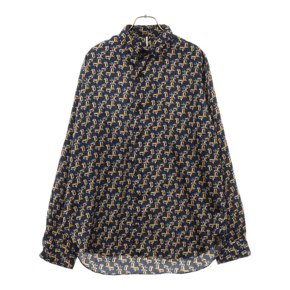 m´s braque (エムズ ブラック) 総柄 レギュラーカラー 長袖