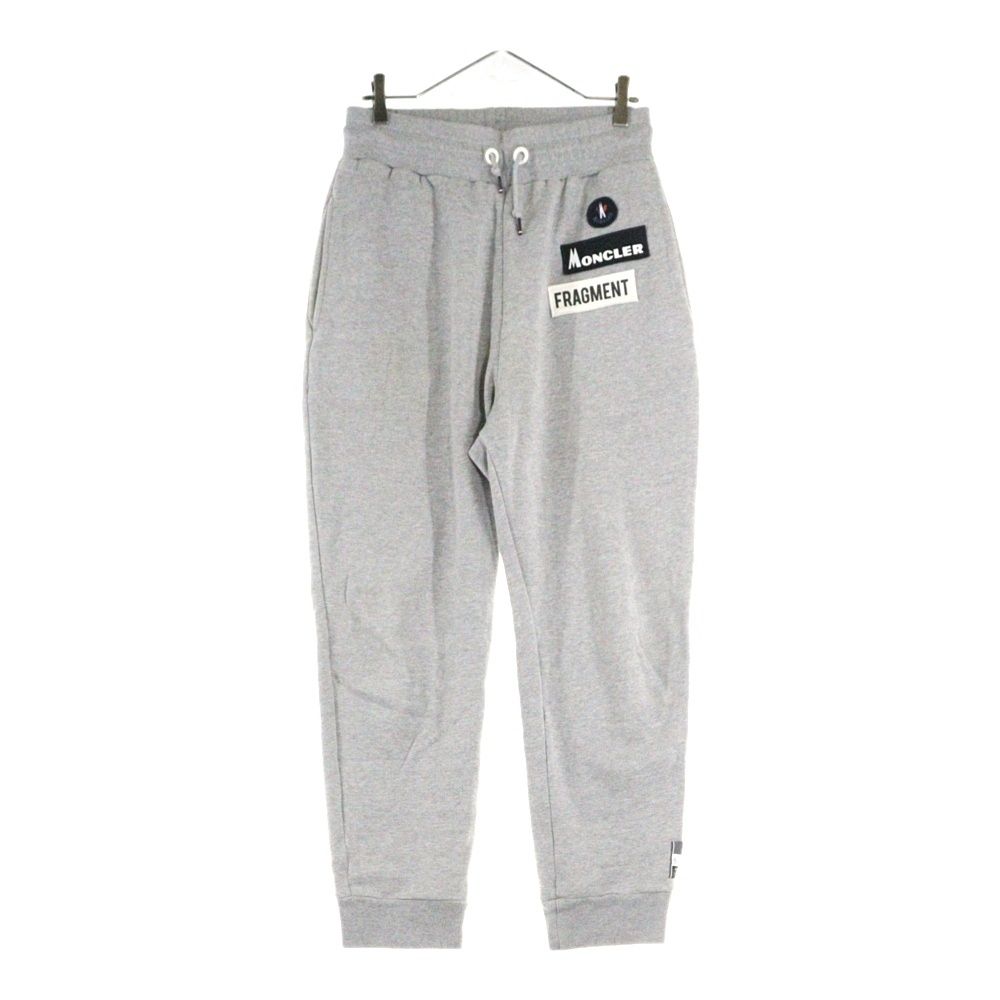 MONCLER モンクレール 18AW ワッペンロゴ スウェット トラック ジョガーパンツ グレー D209U8710400 809CB