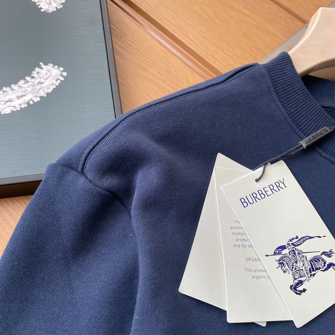 クラシックな戦馬柄の輸入刺繍入り丸首セーター-WTO輸入1