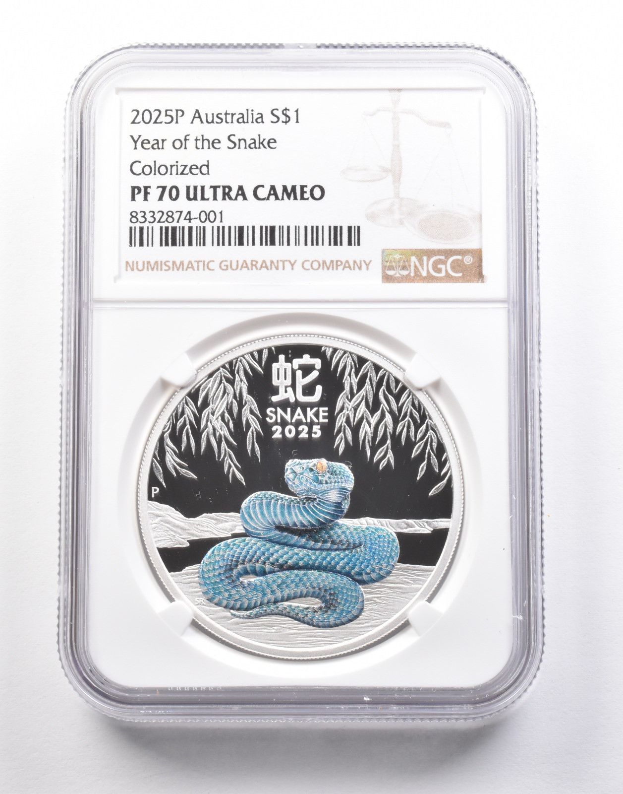 P アトラリア 1ドル銀貨 蛇年 化 PF70 UCAM NGC