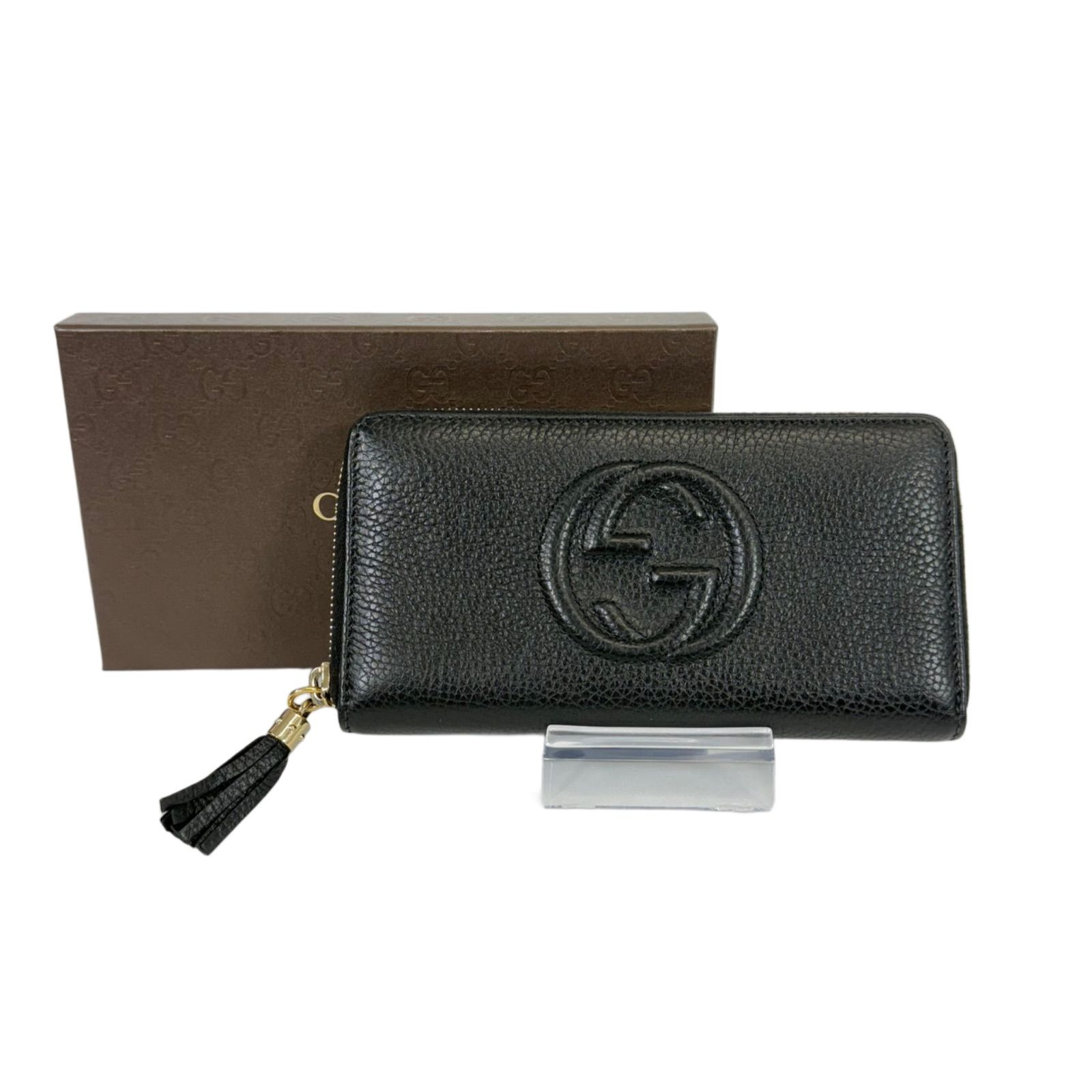 美品 グッチ ソーホー 長財布 財布 ラウンドファスナー ブラック 黒 美品 グッチ ソーホー ラウンドファスナー 長財布 598187 レザー