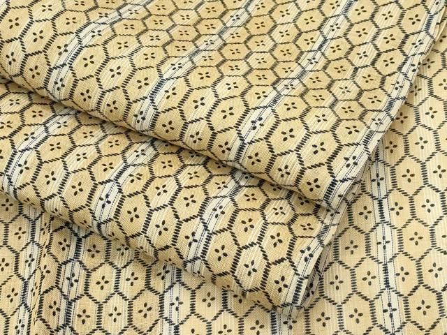 平和屋着物□極上 男性 袴下着物 紋付き羽織セット 舞台衣装 花菱地紋  