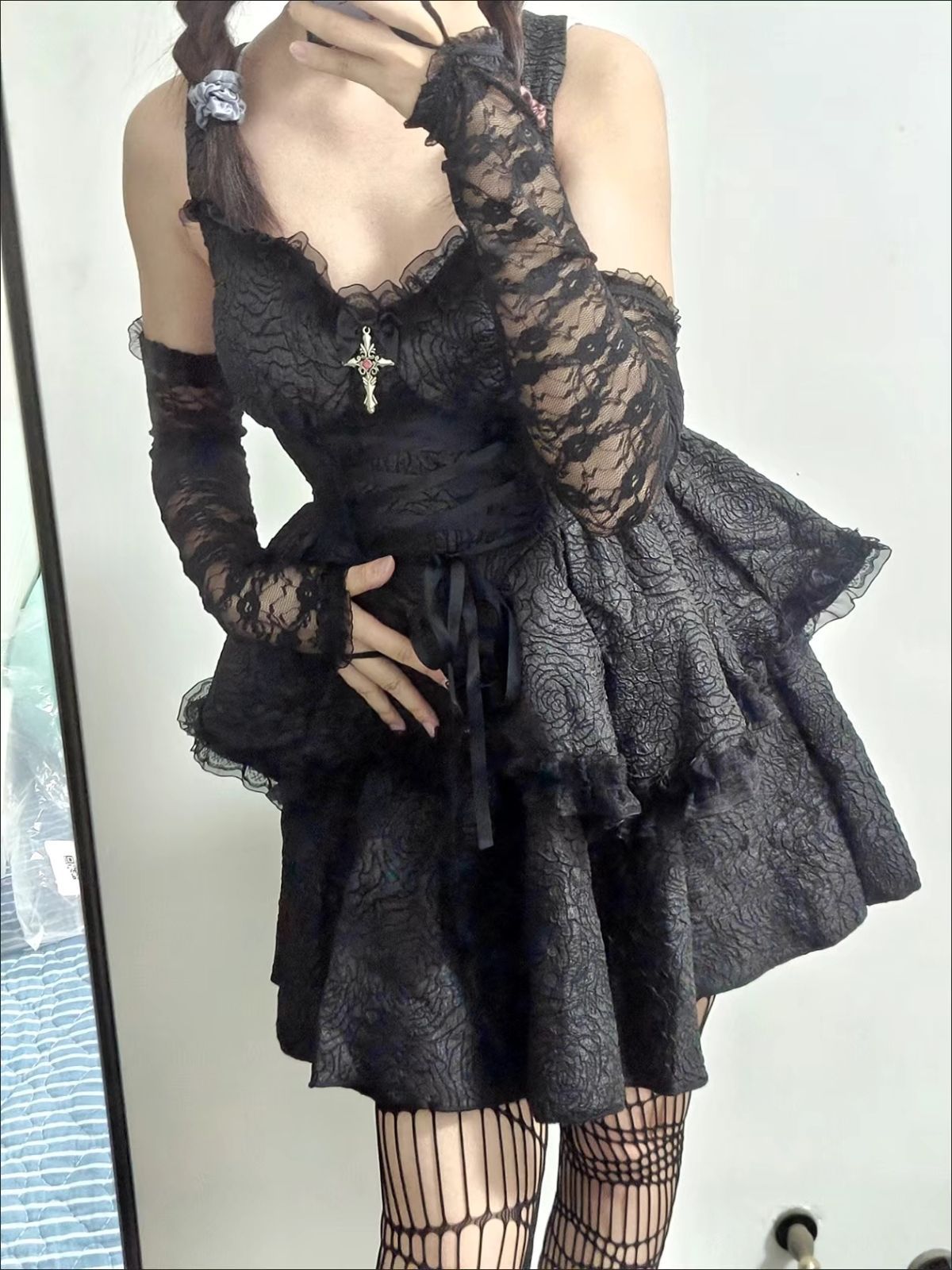 ロリータ ゴスロリ ジャンパースカート 姫系 jsk黒ロリ