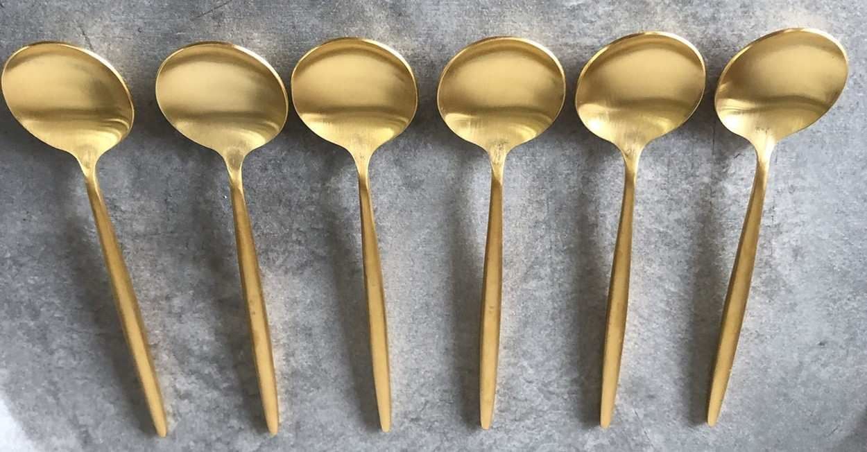 マットゴールド デザートスプーン
