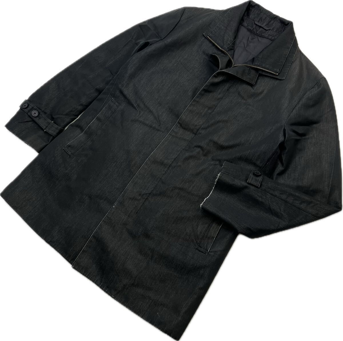 Calvin Klein ☆ ライナー付◎ ステンカラーコート ブラック コート 38 