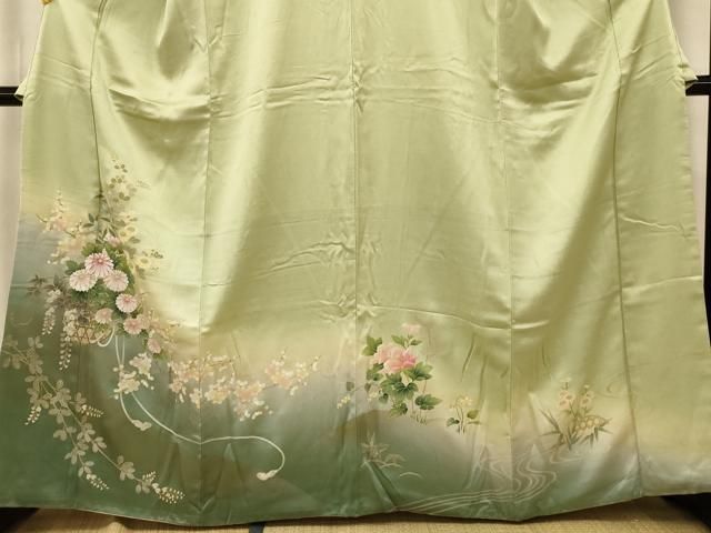 平和屋着物○訪問着 花籠文 暈し染め 金彩 正絹 逸品 AAAZ7420zg