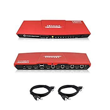 【中古】4：60Hz 4 @ tesmart hdmi2.0バージョン4 KウルトラHD×1 4 HDMI KVMスイッチ3840×2160 4 USB 2.0デバイス制御まで4コンピュータ サーバ DVR あ
