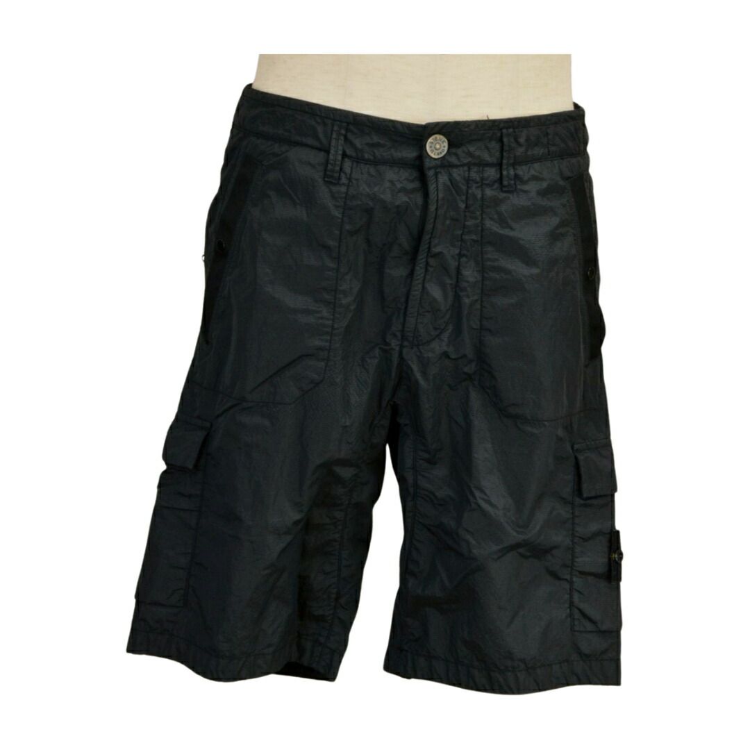 ストーンアイランド STONE ISLAND ハーフパンツ W29サイズ ブラック メンズ e_u F-M13330